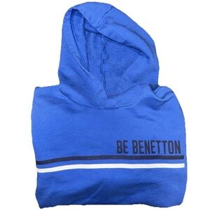 united colors of benetton hoodie Blue logo - unisex - XL Youth - Small Women’s